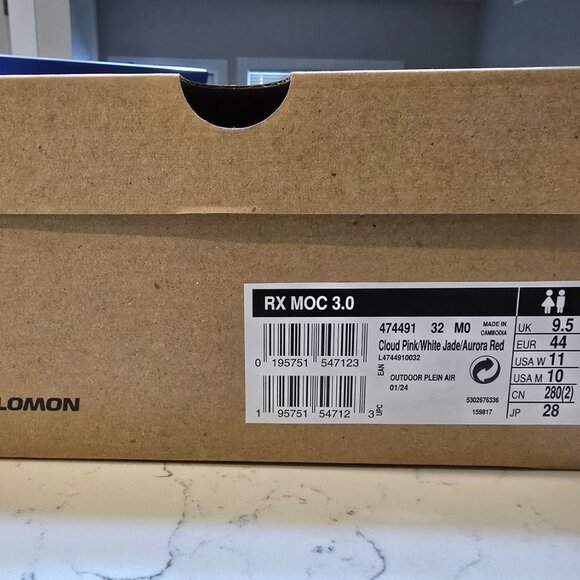 NEW Men’s 10 SALOMON RX Moc 3.0 Slip-On Sneaker L47491 Cloud Pink/White Jade - Picture 8 of 12